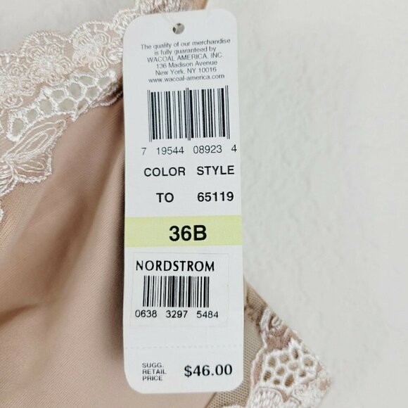Wacoal Undercover Elegance Underwire Bra 65119 36B NWT No Padding Discontinued - Picture 6 of 9